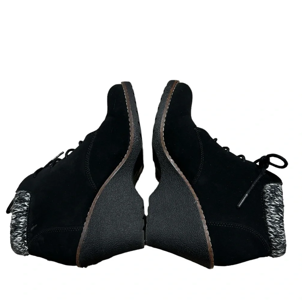WHITE MOUNTAIN LAMBERT WEDGE BOOTIE BLACK SZ 10